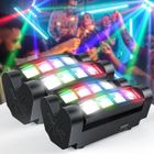 JAJALUYA 2PCS 60W Lyre LED Disco Lumière d'araignée DMX RGBW 4 en 1 Éclairage de Scène Contrôle Vocal Jeux de Lumière DJ Fête Bar