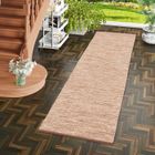 Tapis long couloir - PERGAMON - Kilim Easy - 100% coton - Beige Moucheté - 90x160 cm