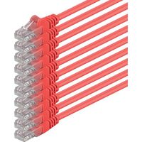 7,5m - rouge - 10 pieces - CAT6 Cable Ethernet Set - Cable Reseau RJ45 | 10 / 100 / 1000 Mo/s | cable de Patch | LAN Cable |C