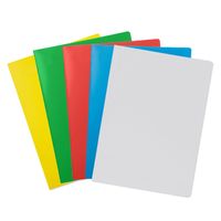 Lot de 5 cahiers polypro GRAPHMATE ou CALLIGRAPHE 24x32 96p grands carreaux Séyès - Bleu Rouge Vert Jaune Incolore