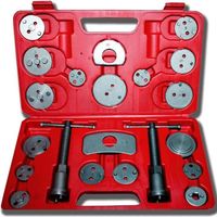 Kit de Réparation pour Repousse Piston Set d'Outils pour Étrier de Frein 21 pièces avec une mallette rouge Matériau:  Acier C45