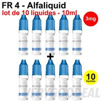 Eliquid FR4 3mg lot de 10 liquides ALFALIQUID