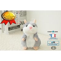 CONFO®  Parler Hamster Plush Toy drôle Peluche Répète ce Que tu Dis Jouet électronique Parlant Cadeau de Bébé Enfant adorable