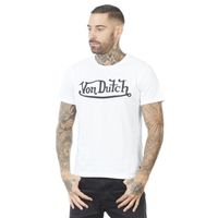 Von Dutch Tee shirt homme 100% coton, t-shirt homme FIRST, regular fit, col rond & manches courtes - blanc taille L