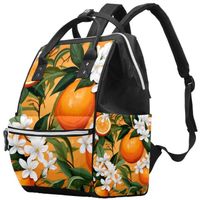 Sac momie orange de grande capacité avec bretelles réglables, sac à dos de randonnée pour parents et enfants461 3a5b1b