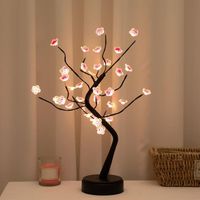 Lampe d'arbre à bonsaï Lampe d'arbre artificiel Branches réglables Style bonsaï Apparence exquise Lampe d'arbre à LED