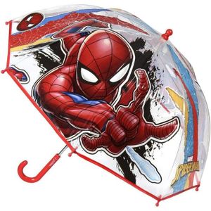 PARAPLUIE Parapluie transparent enfant garçon Spiderman Marvel Rouge Diamètre 90cm