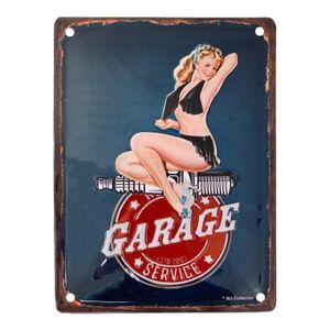 Plaque Métal Déco Vintage - Pin Up My Garage My Rules (20x30cm) - Cdiscount  Maison