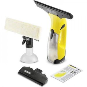 Nettoyeur de Vitres Aspirateur de fenêtre rechargeable Réservoir d'eau de 200 ml Sans fil jaune noir Kit de nettoyage électrique pour vitres 
