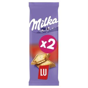 CHOCOLAT LAIT MILKA - Petit Lu Tablette 87G - Lot De 4