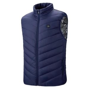 GILET - CARDIGAN Gilet chauffant à capuche avec chargeur USB,pour randonnée,vêtements chauds d'extérieur,thermique,étanche,pour - blue vest[A]
