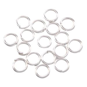 200 Anneaux de jonction Simples 6mm Connecteurs Ouverts en Métal Argenté
