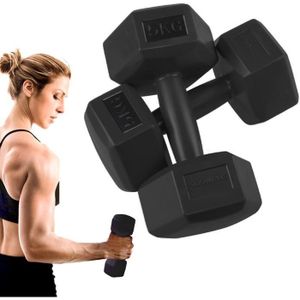 TecTake 2x 10 Kg Set D'Haltères Courts Poids Barres Disques Fitness Musculation Biceps 