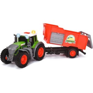 TRACTEUR - CHANTIER Dickie Toys, Tracteur Fendt avec remorque (26 cm),