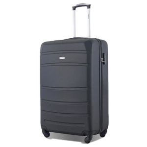 VALISE - BAGAGE TORTUE - VALISE 55 cm Taille cabine - COQUE RIGIDE - 4 Roues - Valise cabine TAILLE -Noir