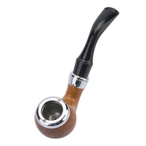 PIPE pipe à mauvaises herbes Pipe à tabac Tobacco pipe, Imitating wood grain resin Tobacco pipe Round head fumeur pipe