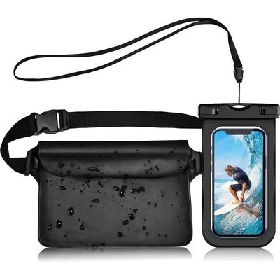 Pochette étanche 2 Pièces – Imperméable, écran Tactile, Sangle Réglable, Pour Eau Jusqu'à 2m