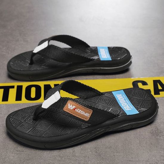Sandales Cuir Pour Homme Avec Support D'arche - Tongs Confortables été Plage - Taille 36 à 44