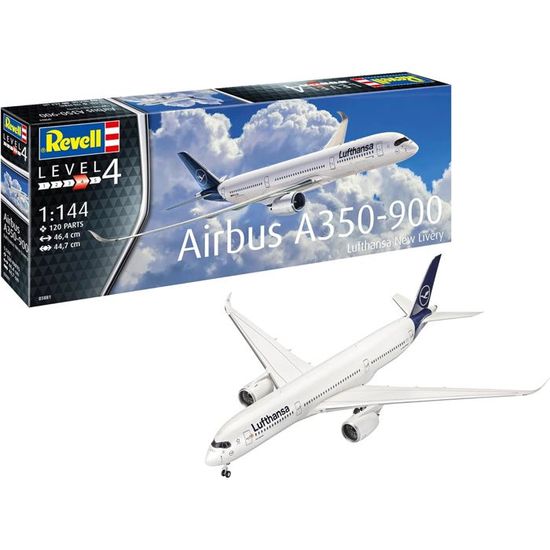 Revell Model Kit Embraer 190 Lufthansa New Livery 1:144 Plastic Model Kit 03883 Revell W1200
