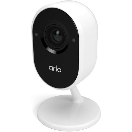 Arlo Essential Spotlight Indoor - Pack de 1 caméra de surveillance Wifi avec fil - Blanc - 1K - Bouclier de confidentialité
