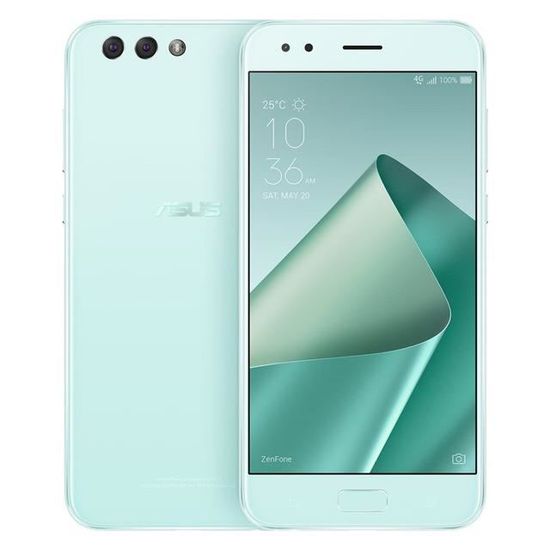 ASUS Zenfone 4 ZE554KL, Smartphones 4G, 4 Go de RAM 64 Go ROM, Android 7.1.1 5,5 pouces, Caméras arrière double, Vert