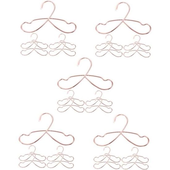 SAFIGLE Lot De 5 Mini Cintres Pour Maison De Poupée - Accessoires Réalistes Pour Vêtements, Robes Et Rangement Parfait