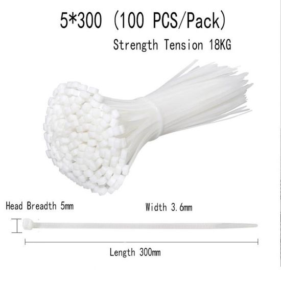 100 Attaches Universelles En Nylon Auto-bloquantes - 90 Mm - Pour Fixation Câbles, Pare-chocs, Garnitures Auto
