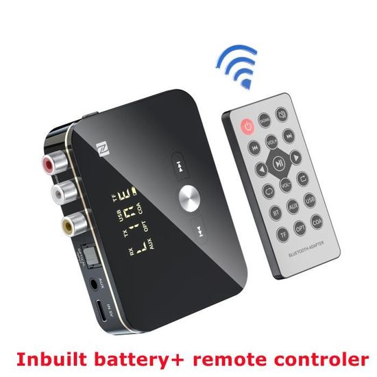 Adaptateur Bluetooth AUX 5.3 - Récepteur Audio Sans Fil Double Connexion, Jack 3.5mm, Appels Mains Libres, 20H Autonomie