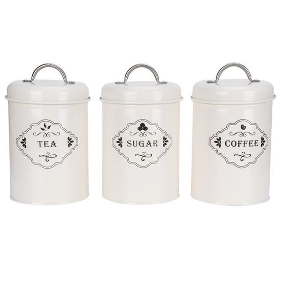 Boîte à thé/café marron métal : la boîte de 7,5x10,5x7,5 cm à Prix Carrefour