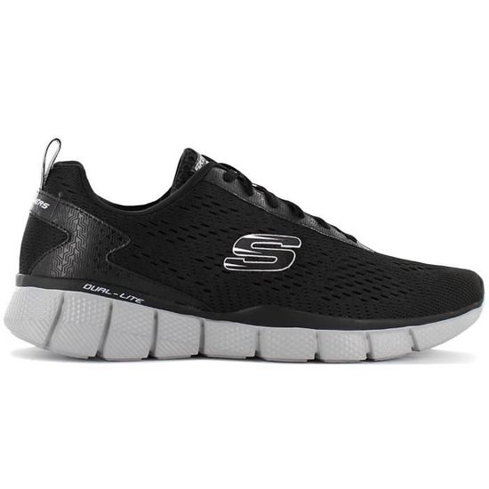 Baskets SKECHERS Equalizer 2.0 Settle the Score pour Hommes Noir Textile Mesh Lacets