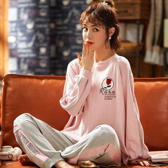 Femme polaire ultra douce chaud hauts pyjama d hiver en coton pour femme 3614xl pyjamas chaud manches longues haut bas 338 3614 xl Cdiscount Pret a Porter