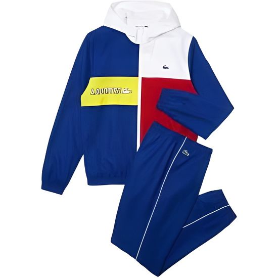 Survetement lacoste rouge blanc top