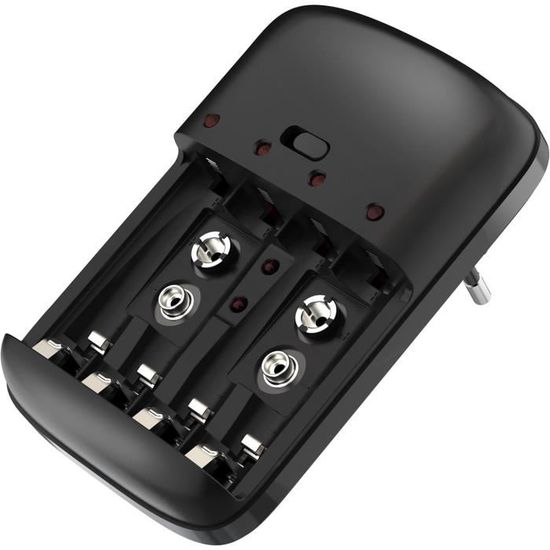 PALO Chargeur de piles rechargeables pour piles Li-Ion 1.5V AA ou AAA