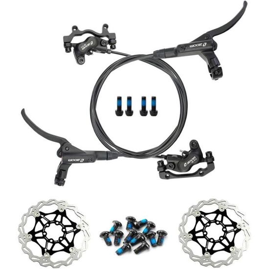 MEROCA M4 - Kit Freins Hydrauliques 4 Pistons Pour VTT + Disques 160 Mm