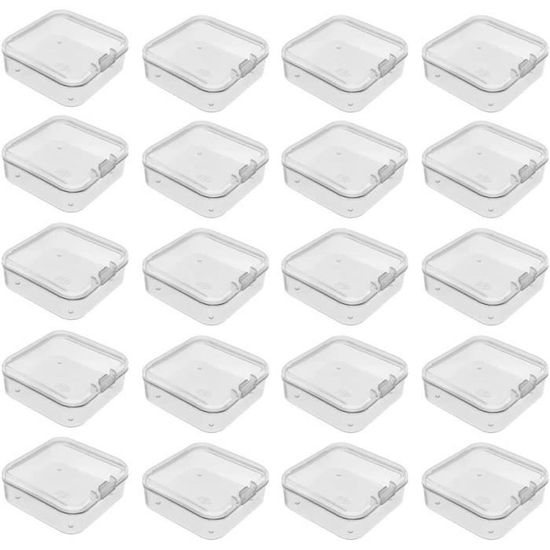 Boîtes De Rangement Carrées En Plastique Worasign Transparent Avec