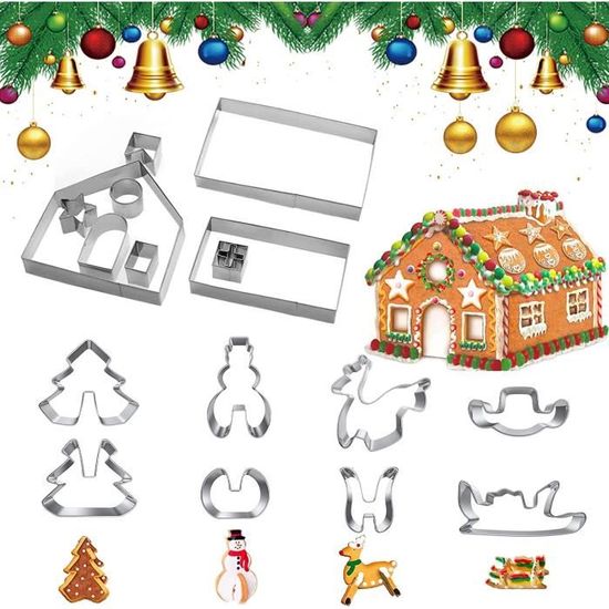 Emporte-Pièces Noël 6 Pièces 3D - Moules à Biscuits Monstres Mignons Pour Fondant, Pâtisserie, Gâteaux - Formes Festives Faciles