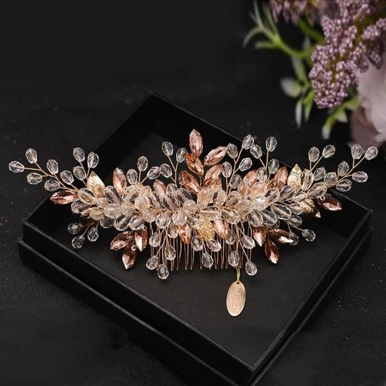 POPETPOP Bandeau Cristal Vintage Pour Fees Accessoire De Cheveux Élégant Large Bord Avec