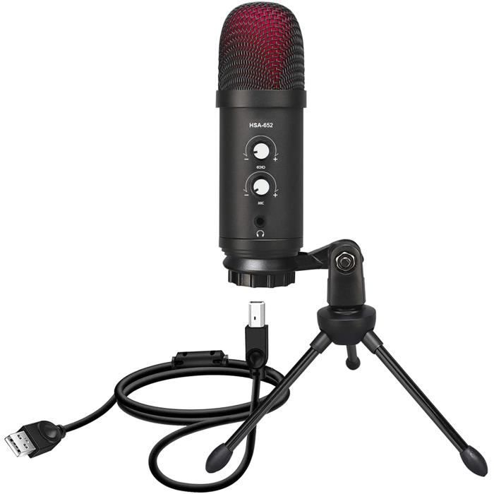 Daffodil MCP200 - Micro Condensateur USB Omnidirectionnel avec Trépied et Filtre Anti-Pop