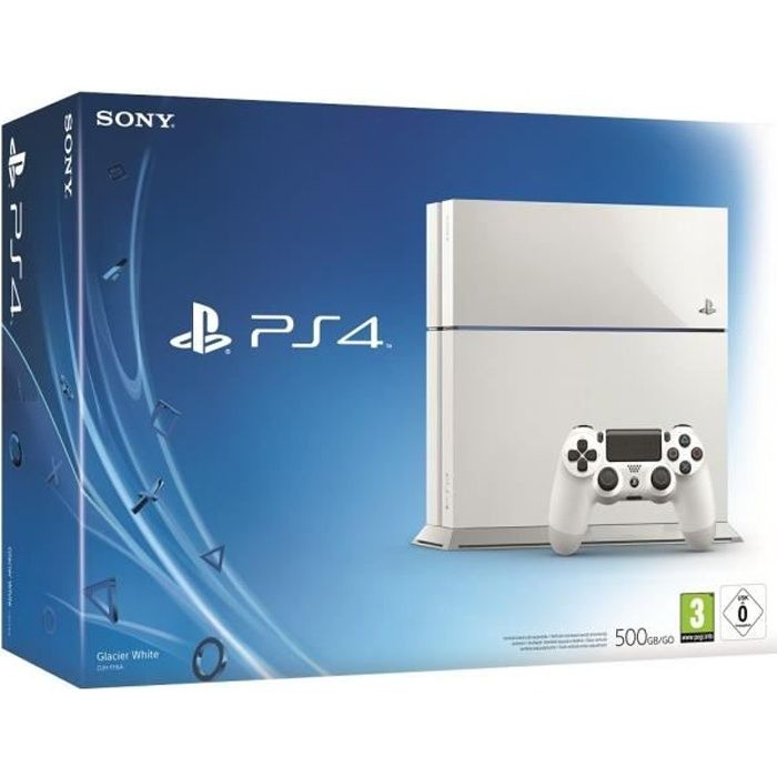 Console PS4 blanche 500 Go Sony Jouez malin Blanc