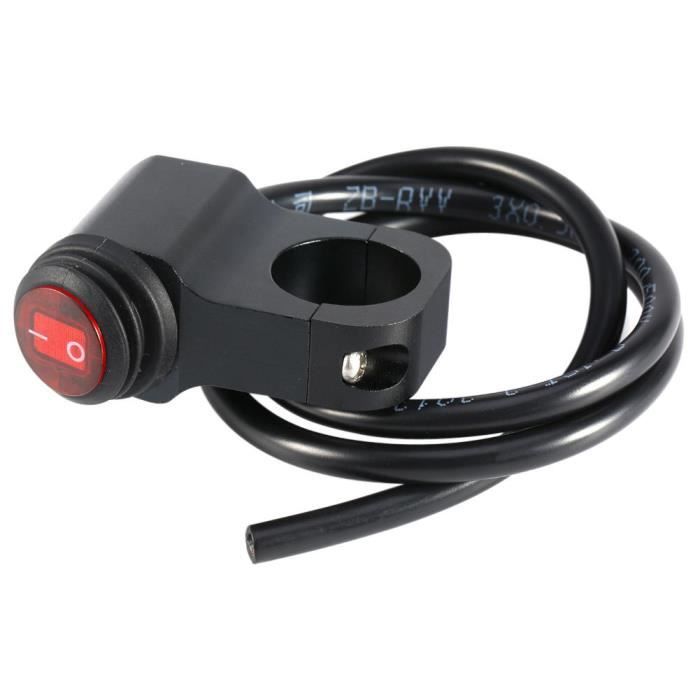 antibrouillard avant LED pour moto avec faisceau de cable au gruidon