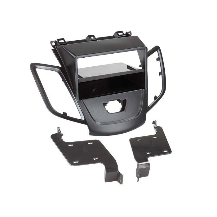 Adaptateur de façade 2-DIN avec vide poche Ford Fiesta 2008 > noir