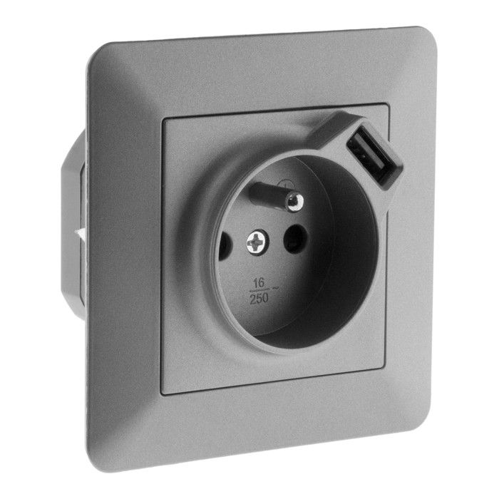 Prise Triple Encastrable Artezo – 2P+T Titanium – 3680W Max, Installation Facile - 6