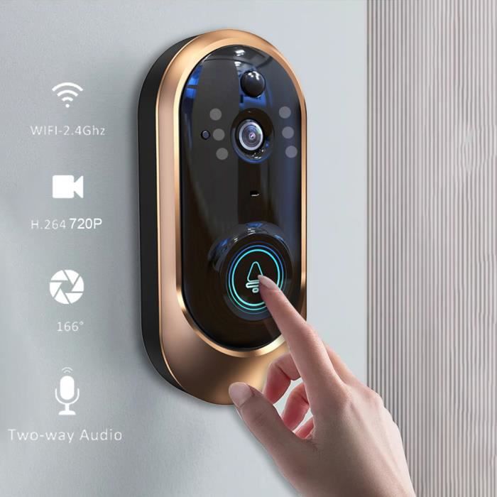 Sans fil WiFi Smart Doorbell Video Phone Door Bell Visual Intercom Secure Camera Sonnette 45