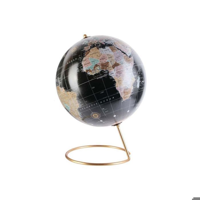 Globe terrestre Happy working 21 cm Noir