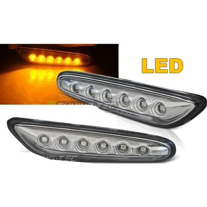 Paire Clignotant Repetiteur BMW serie 3 E46 Berline 2001 a 2005 Chrome led