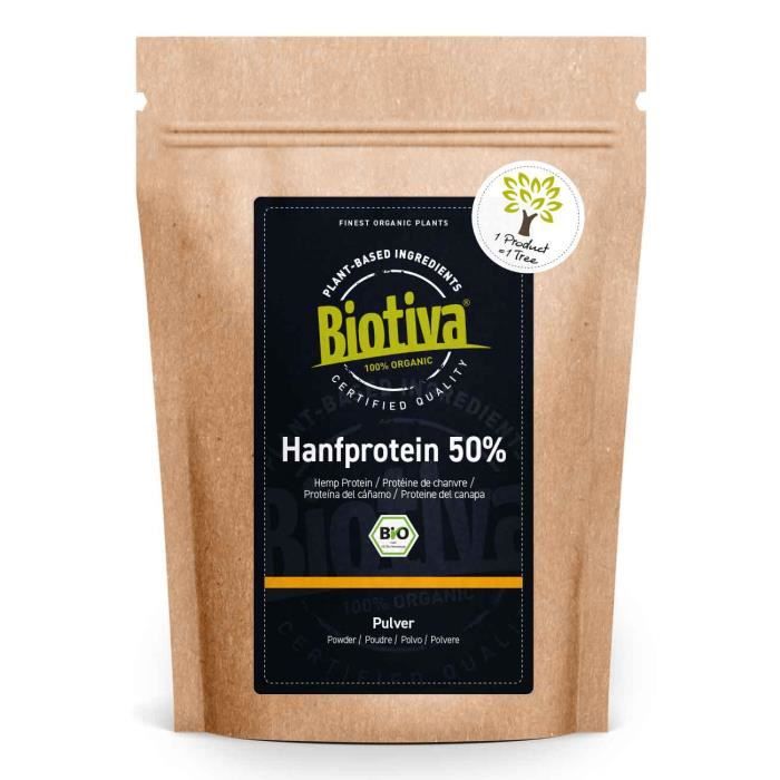Poudre de protéine de chanvre bio 400 g - 100% de poudre de protéine de chanvre - Qualité naturelle brute de culture autrichienne