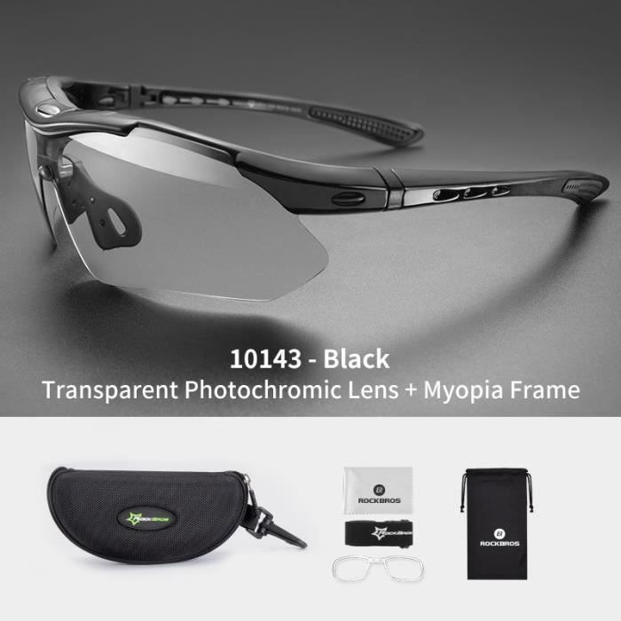 lunettes de cyclisme photochromiques lunettes de vélo Sport lunettes de soleil hommes myopie vtt route lunettes de 10143 -GZ3120