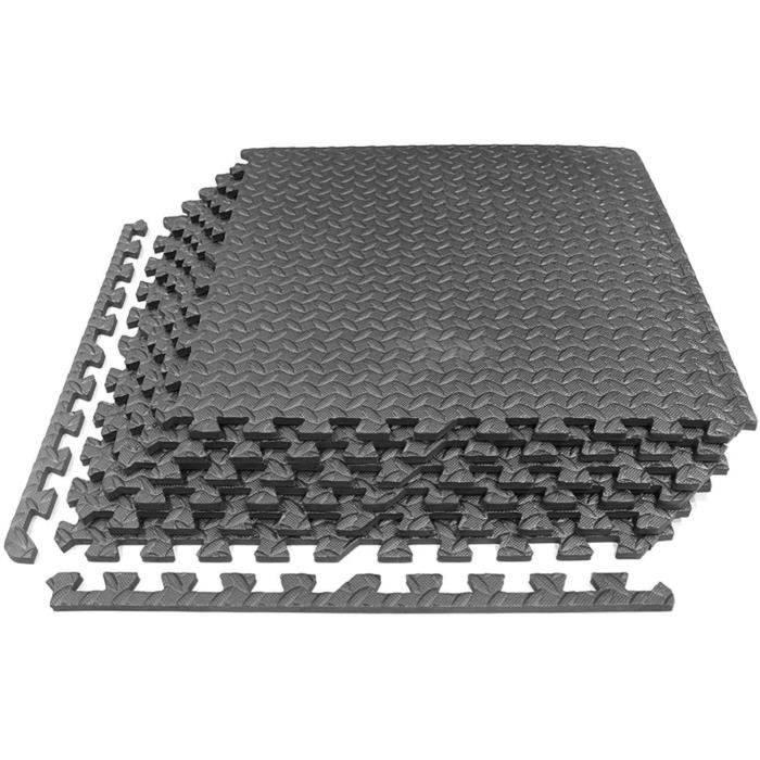 TAPIS DE SOL Lot De 6 Dalles En Mousse Sport 60x60, Tapis De Protection De Sol, Tapis De Fitness Epais Antiderapant Pliable, Da171