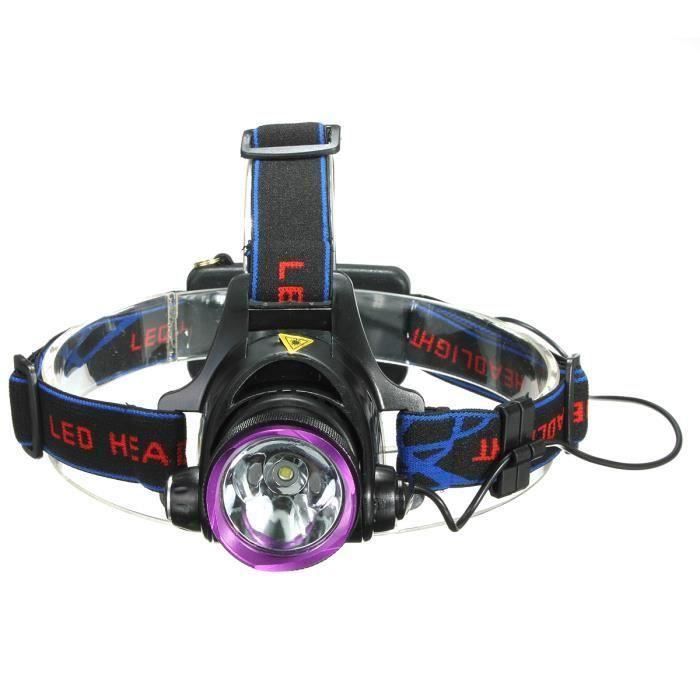 Elfeland 3.7v T6 LED Rechargeable Lampe Frontale Torche 18650 Batterie