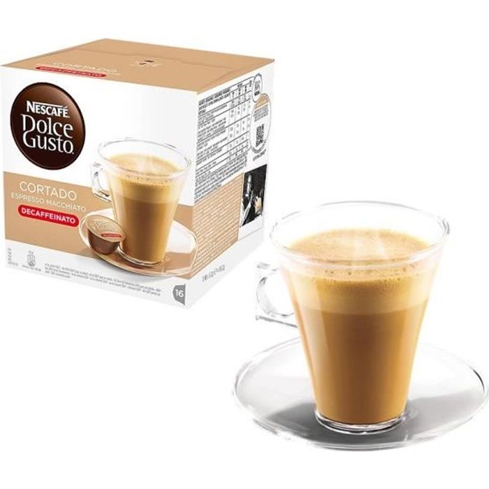 NESCAFÉ Dolce Gusto ESPRESSO MACCHIATO CORTADO Café (capsule) décaféiné pack de 16